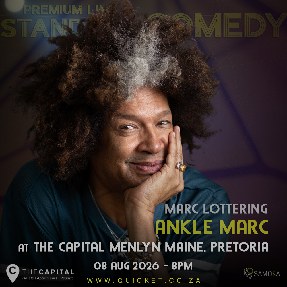 Marc Lottering in ANKLE MARC LIVE in Pretoria at The Capital Menlyn Maine, 08 August 2026