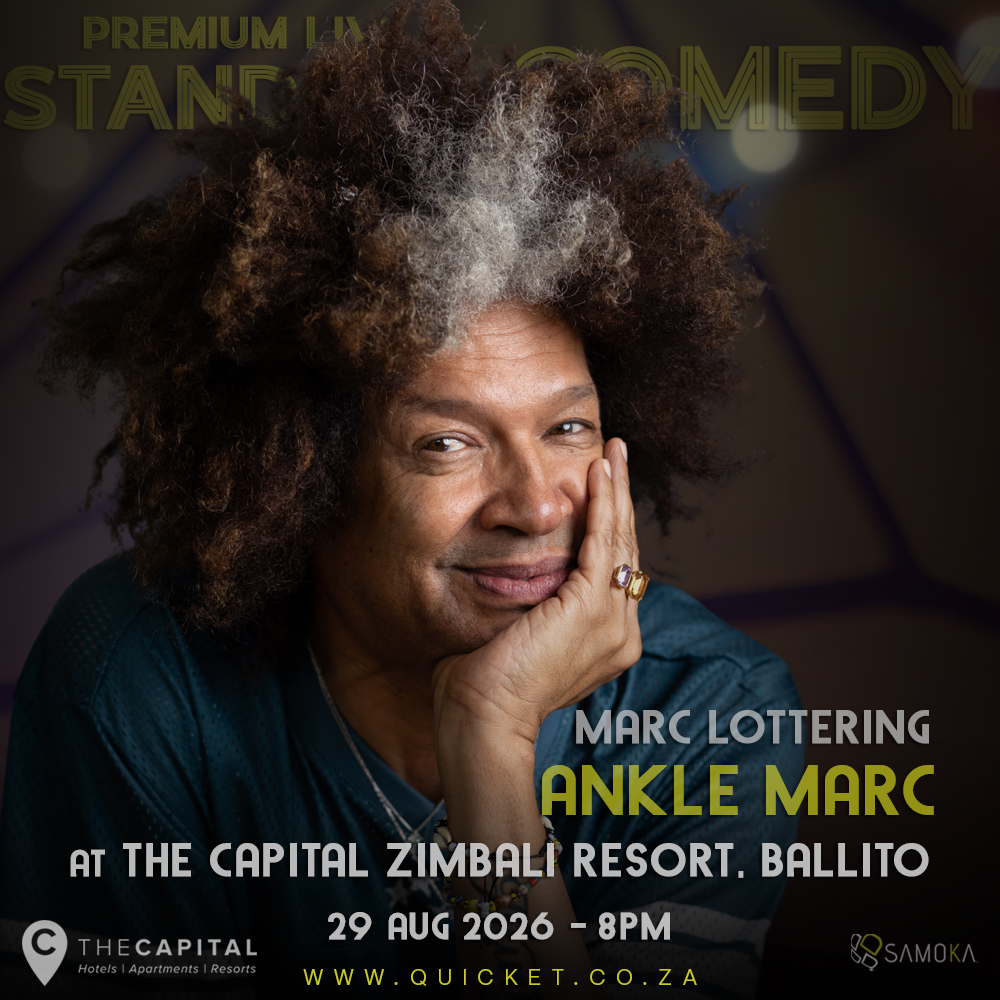 Marc Lottering in ANKLE MARC - LIVE in Ballito at The Capital ZIMBALI on 29 August 2026