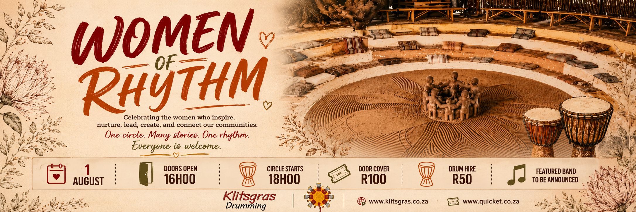 Women of Rhythm Klitsgras Drumming circle 1st of August