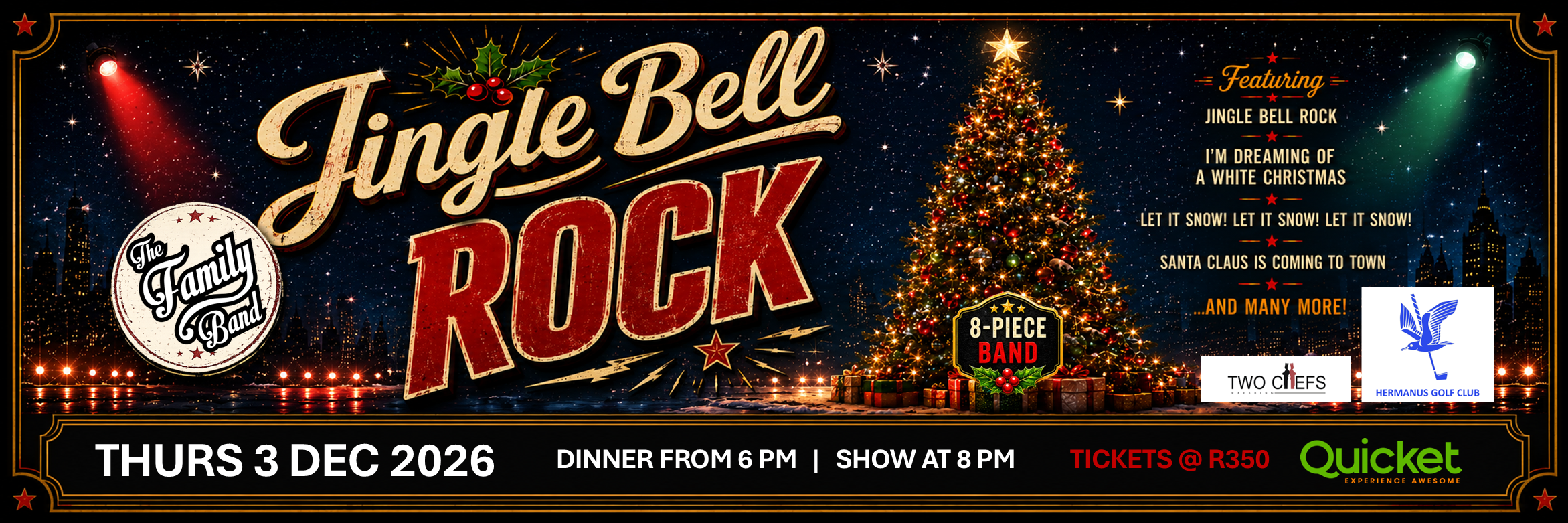 JINGLE BELL ROCK with The Family Band at Hermanus Golf Club