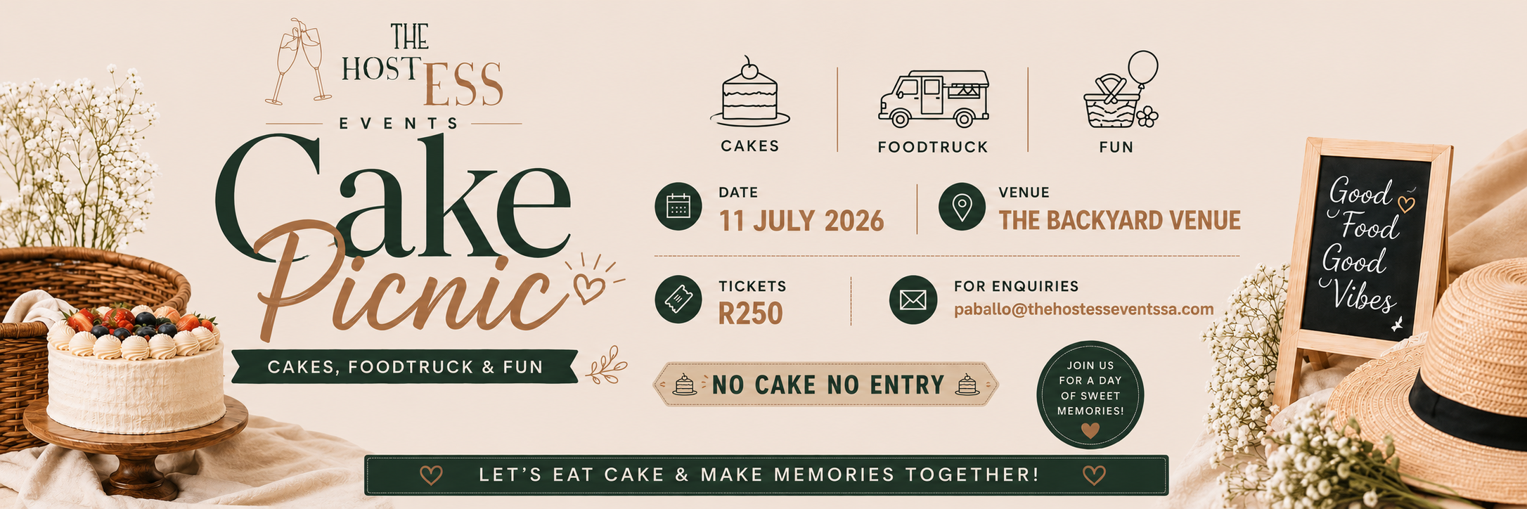 Cake Picnic - The Hostess Events SA