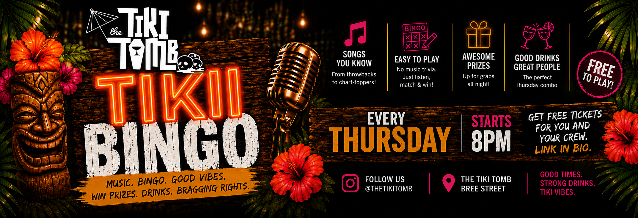 Tiki Bingo: FREE Things to do on Thursday in Cape Town Bree Street
