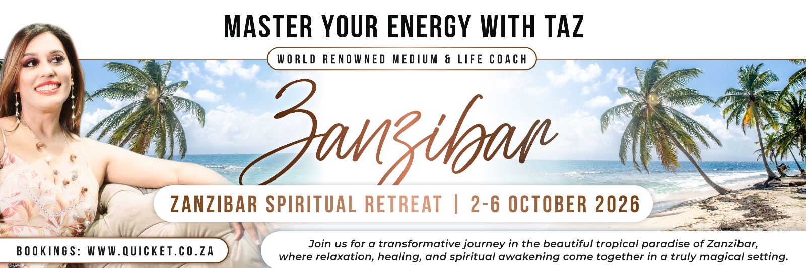 MASTER YOUR ENERGY WITH TAZ : ZANZIBAR
