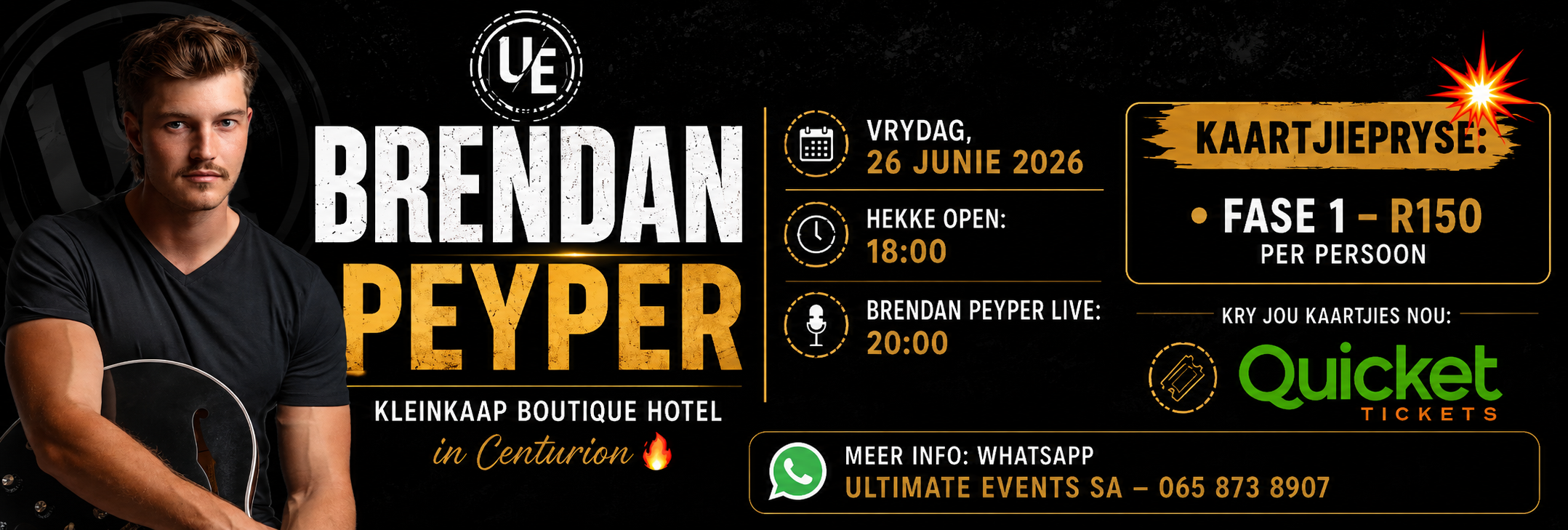 Brendan Peyper Live at Kleinkaap Boutique Hotel