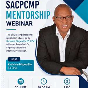 Book tickets for SACPCMP Mentorship Webinar