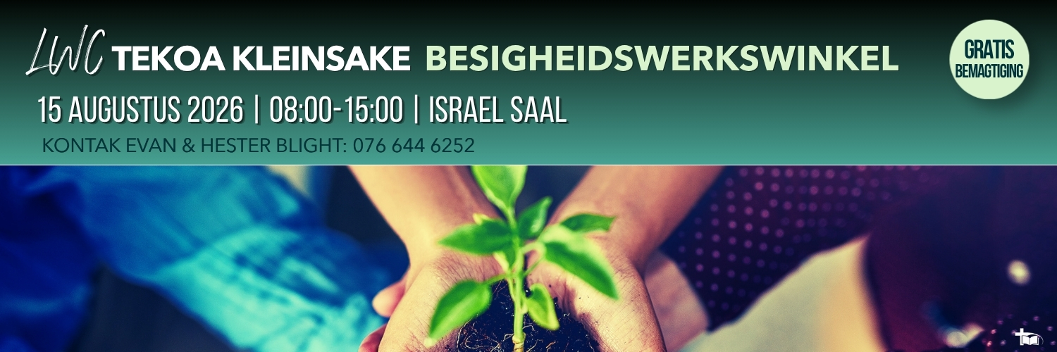 Gratis: Tekoa Kleinsake Besigheidswerkswinkel