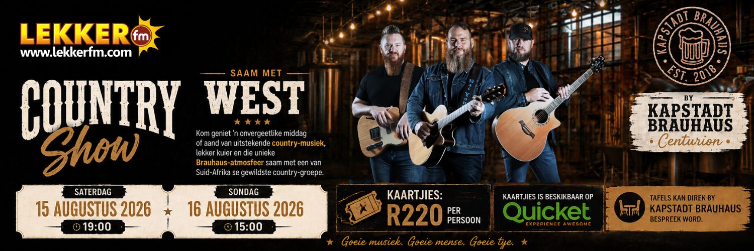 LEKKER FM Country Show saam met WEST!