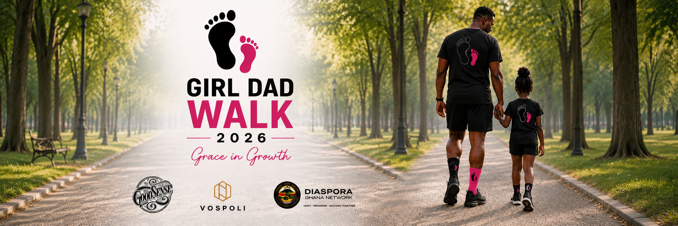 Girl Dad walk