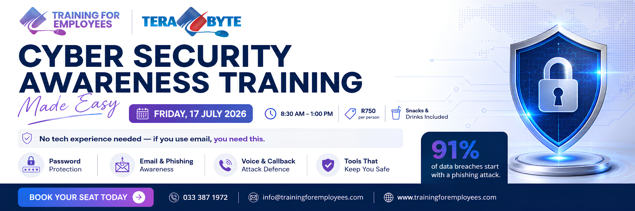 Cyber Security Training for Employees - MADE EASY - Pietermaritzburg