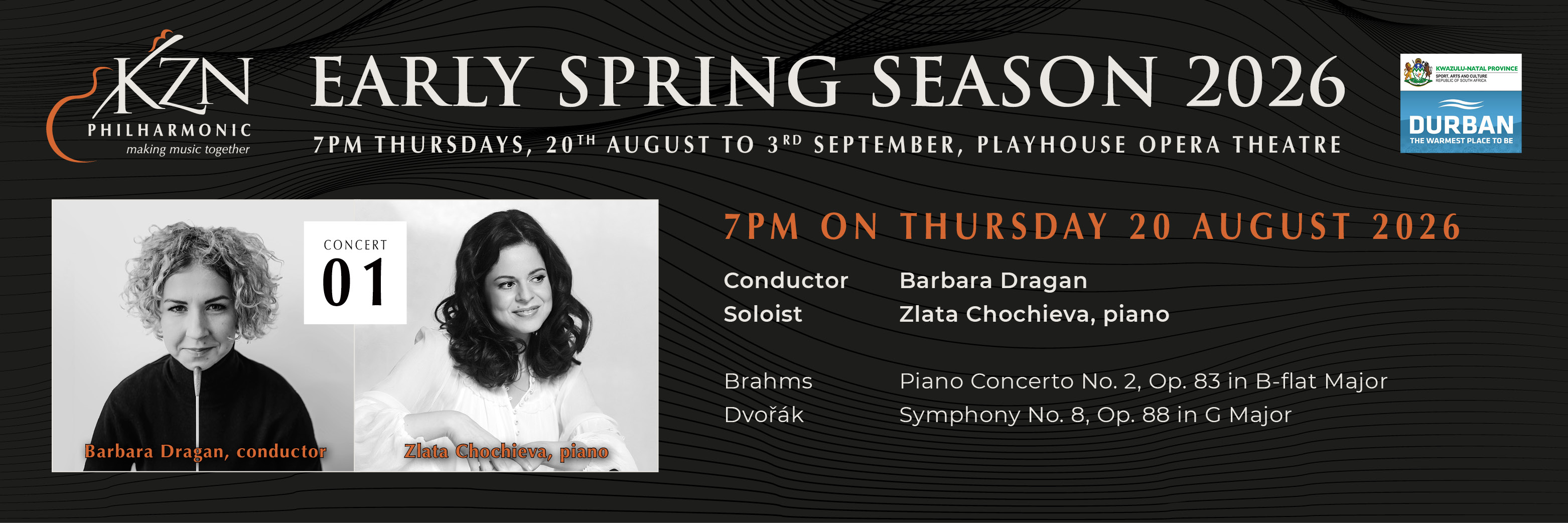 KZN Philharmonic Orchestra 2026 Early Spring Symphony Season Concert 1