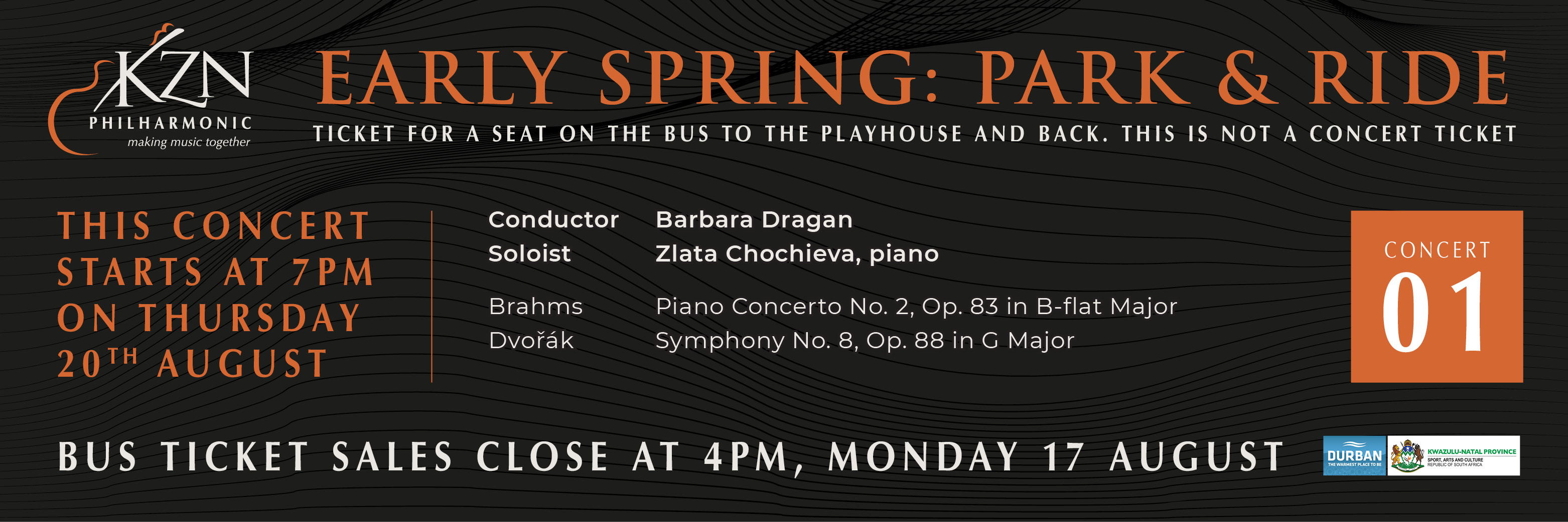 KZN Philharmonic Orchestra 2026 EARLY SPRING Park & Ride Concert 1