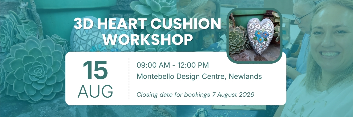 Mosaic a Heart Cushion Workshop 15 August 2026