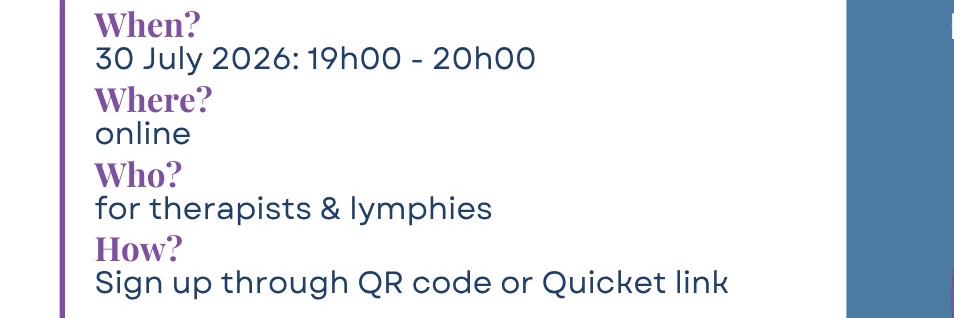 Online CPD Talk: Movement and Nutrition for Lymphoedema Management