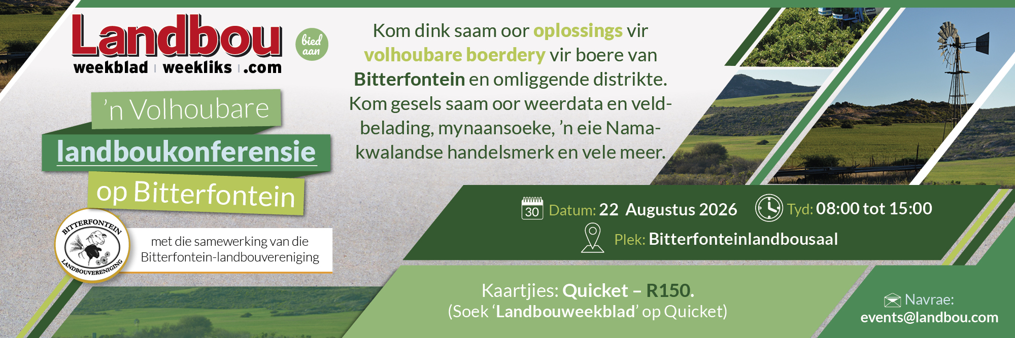 Volhoubare landboukonferensie: Bitterfontein