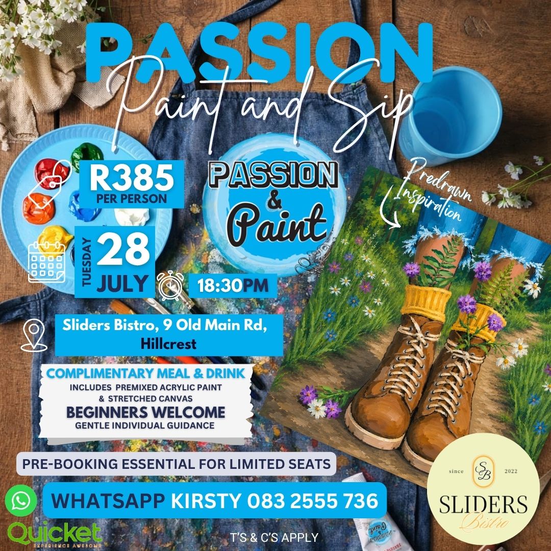 Passion Paint and Sip and Dine - Walking with Wildflowers