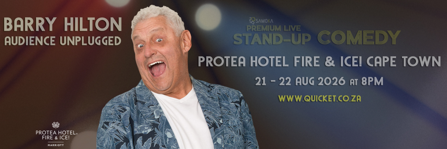Barry Hilton 'Audience Unplugged' LIVE in Cape Town at The Protea Hotel Fire & Ice! 21 - 22 August 2026