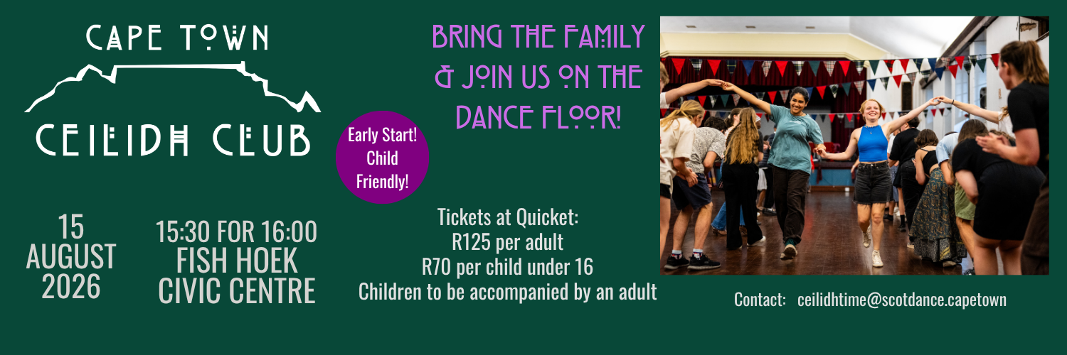 Cape Town Ceilidh Club 15 August 2026
