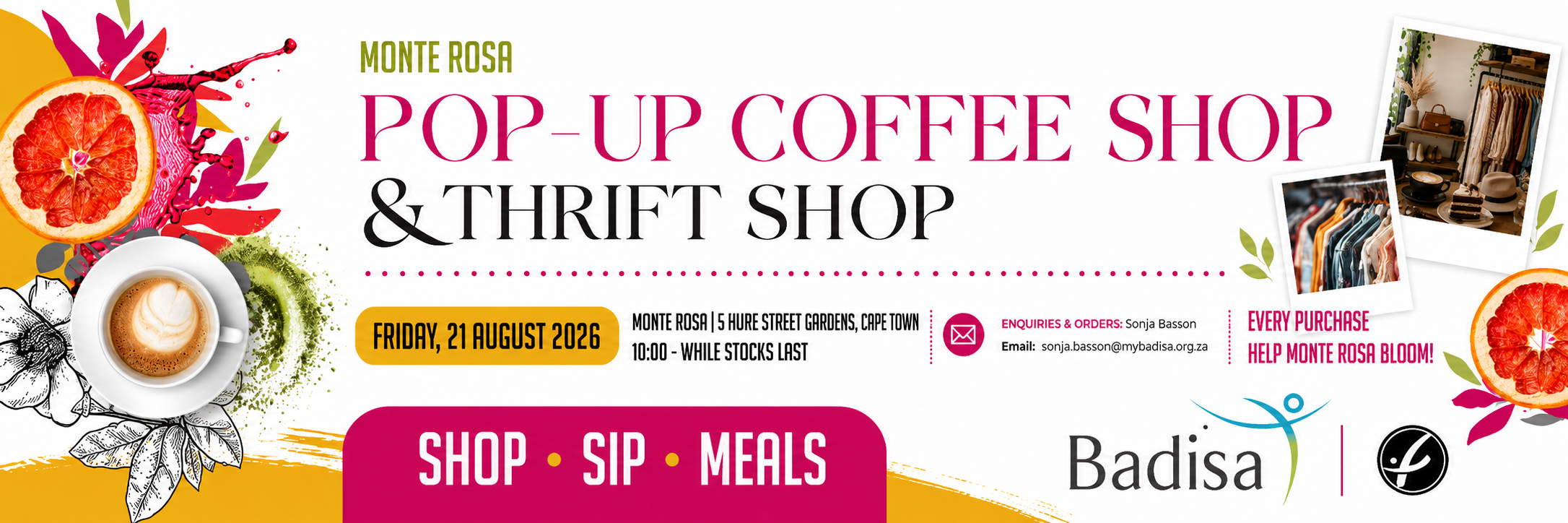Monte Rosa Pop-Up Coffee & Thrift Shop
