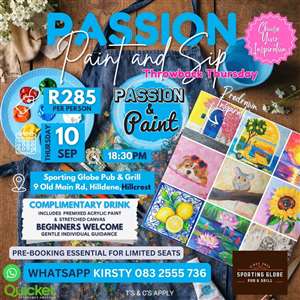 Passion Paint and Sip - Throwback Thursday event image
