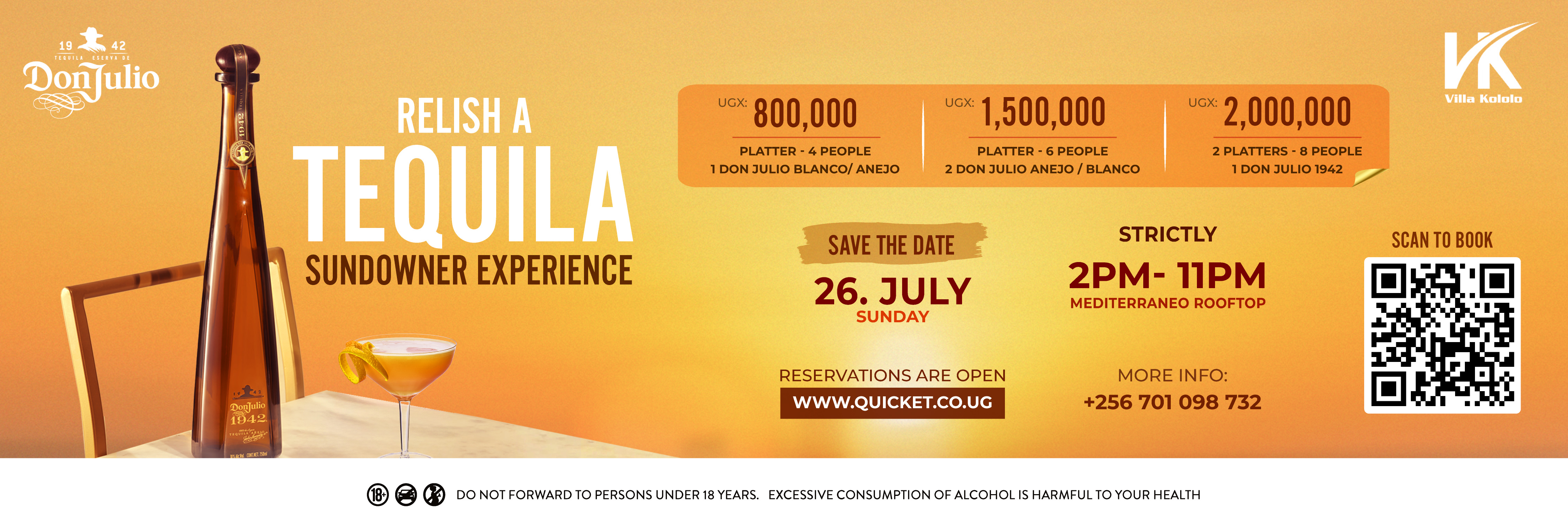 Mediterraneo Tequila Sundowner with Don Julio : World Tequila Day