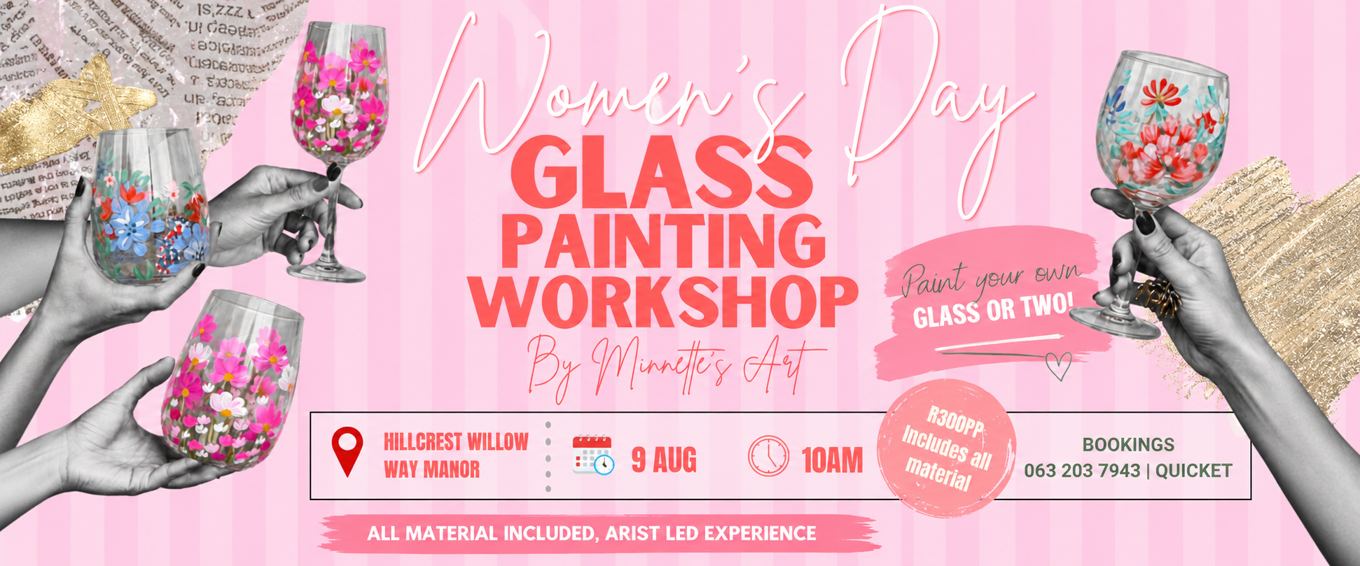 Glass Painting Workshop - Hillcrest - Women’s Month
