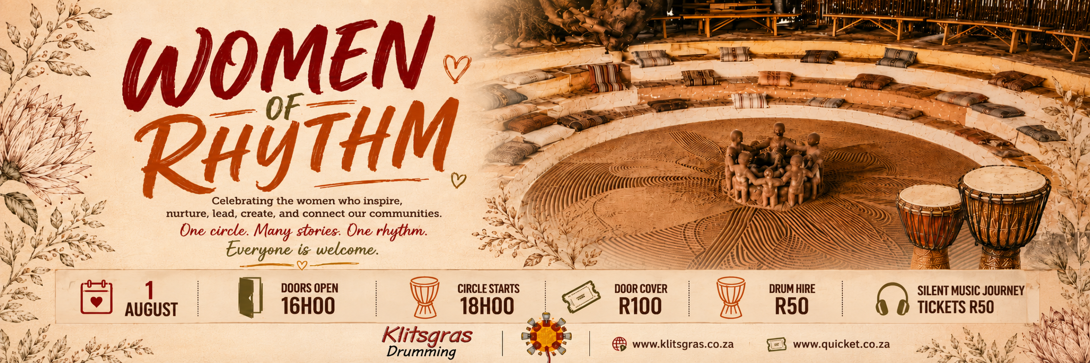 Women of Rhythm Klitsgras Drumming circle 1st of August