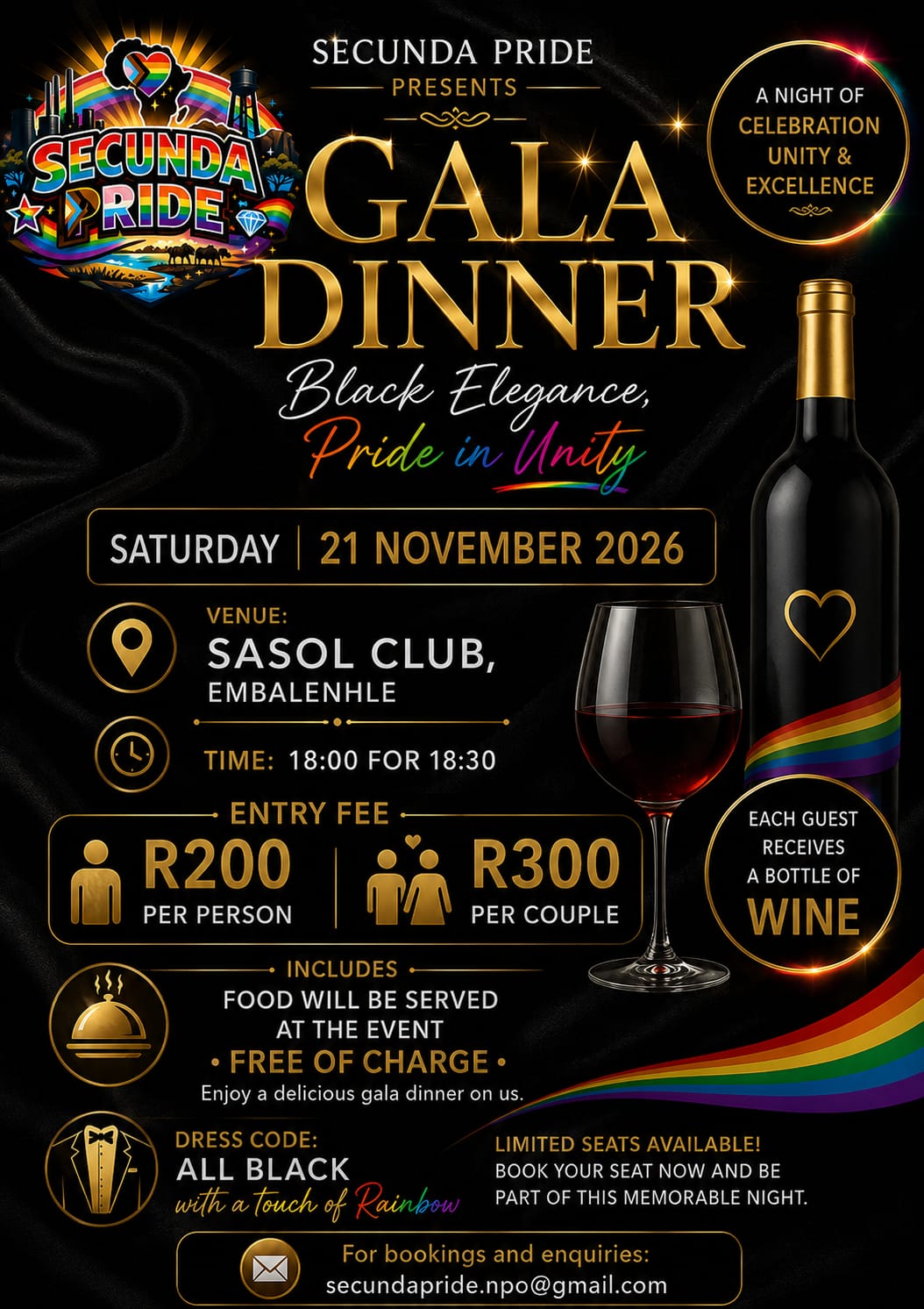 Secunda pride Gala dinner