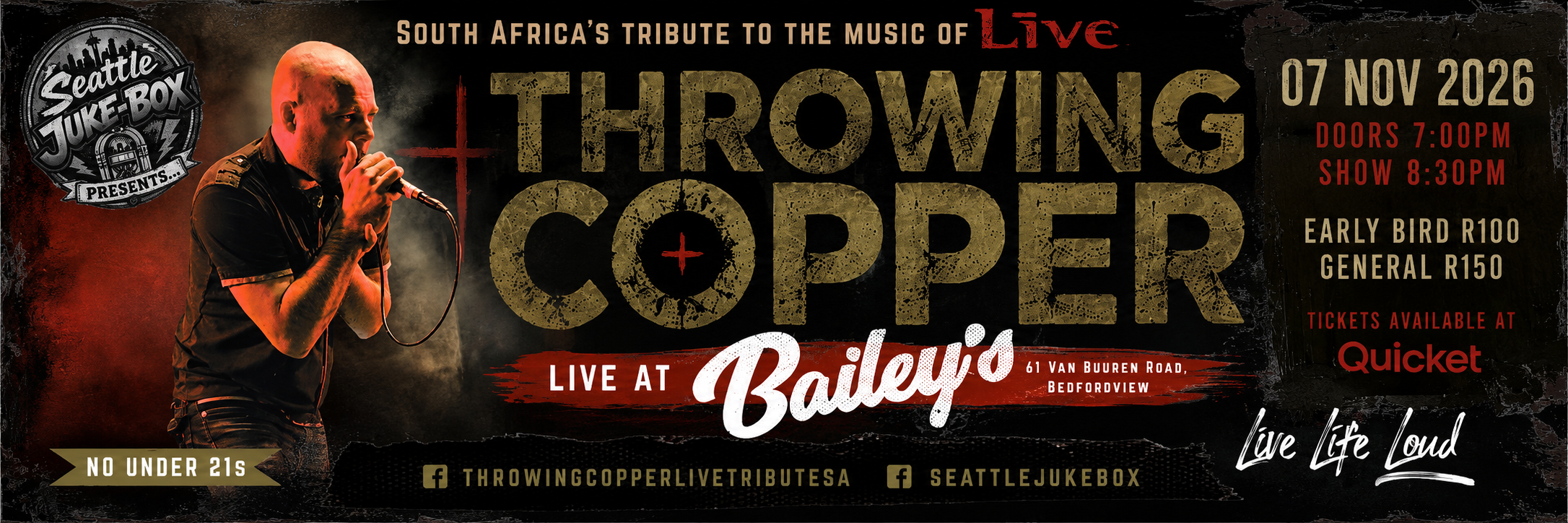 Throwing Copper - A Tribute to LIVE @ Baileys