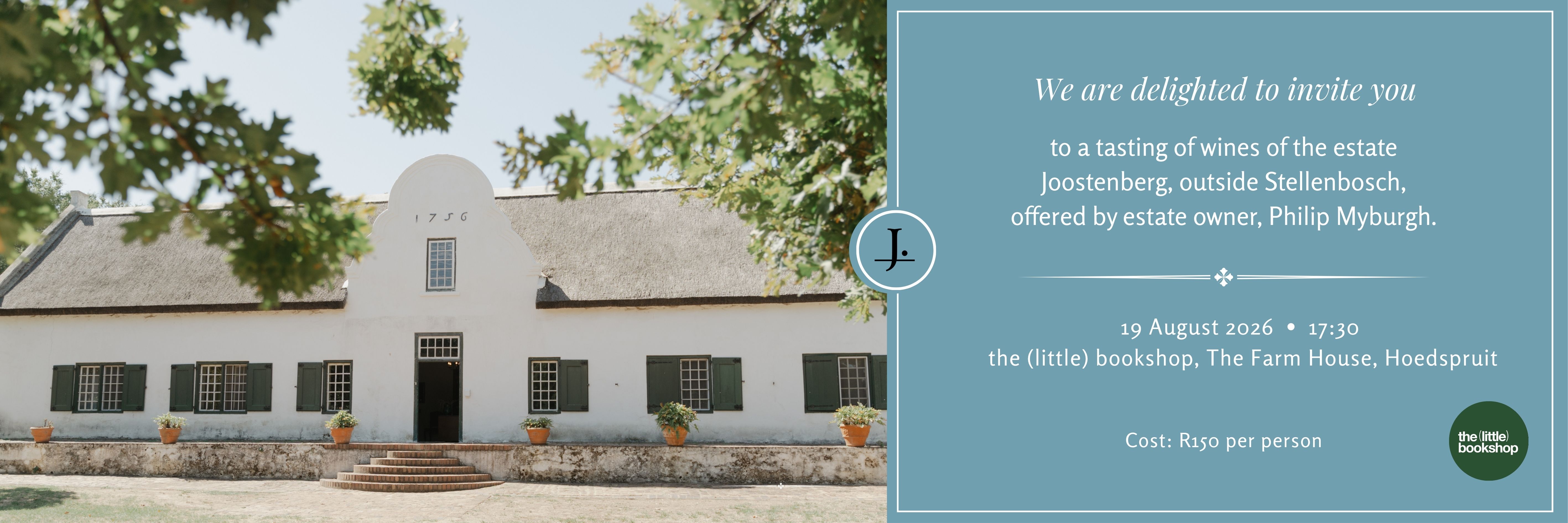 Joostenberg Wine Tasting @ the (little) bookshop  - Hoedspruit