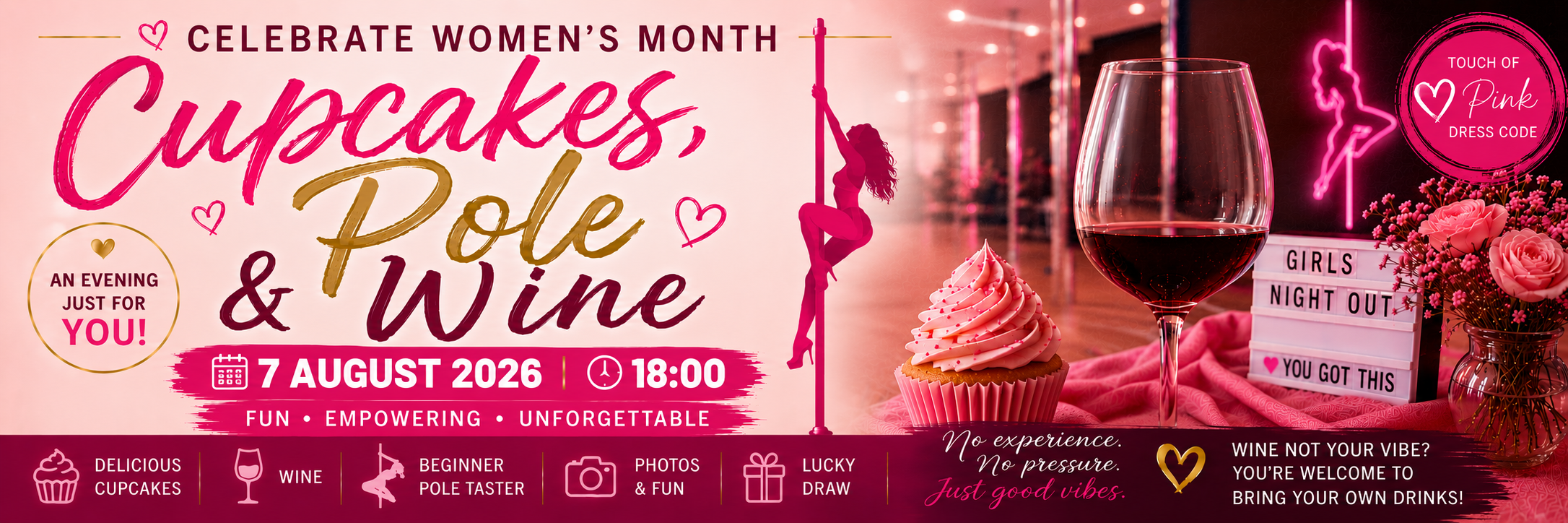 Cupcakes, Pole & Wine Ladies Night