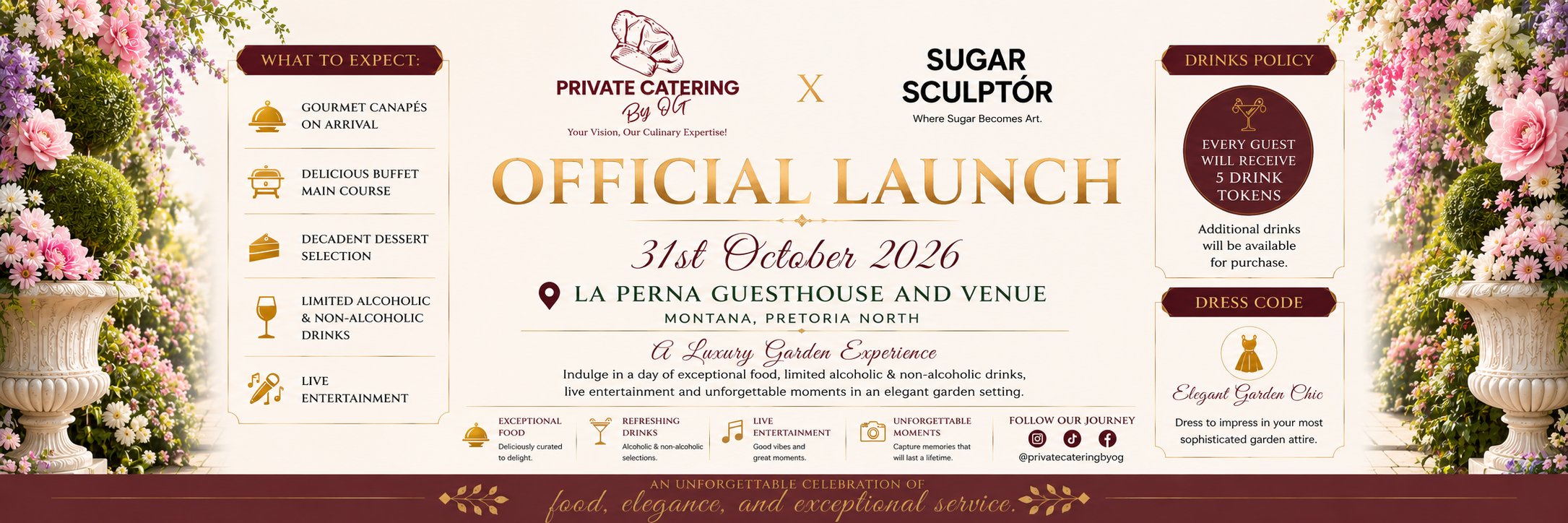 OG PRIVATE CATERING X SUGAR SCULPTÓR SPRING LAUNCH
