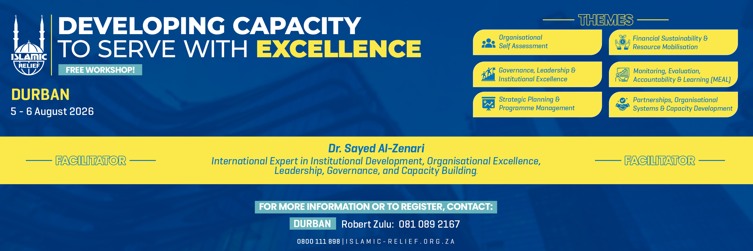 Islamic Relief South Africa presents Institutional Development Workshop (Durban)
