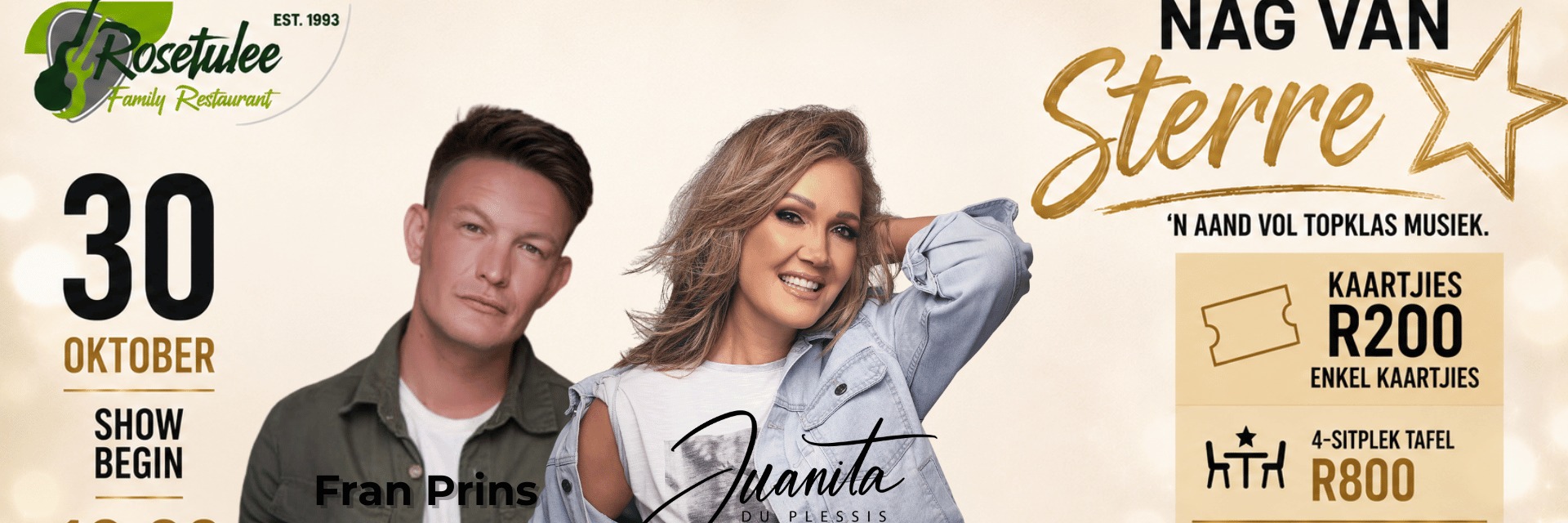 Nag van Sterre met Juanita du Plessis & Fran Prins