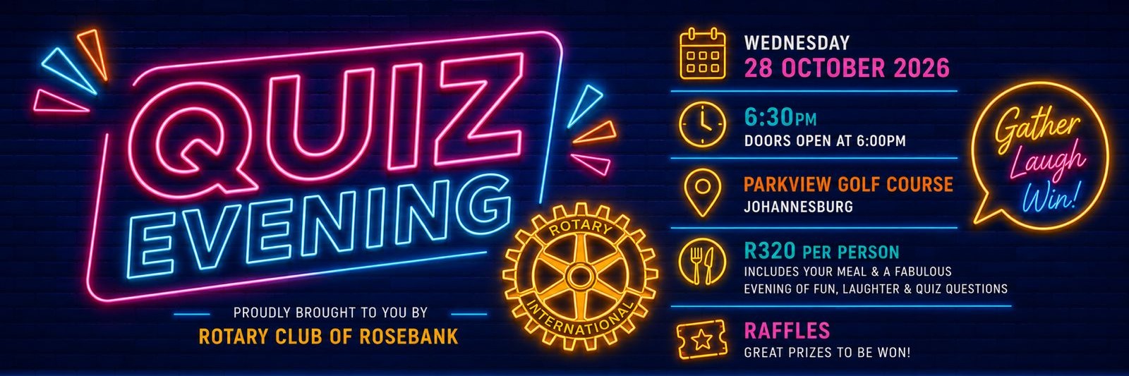 Rotary Club of RoseBank Annual Quiz Evening