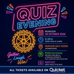 Rotary Club of RoseBank Annual Quiz Evening