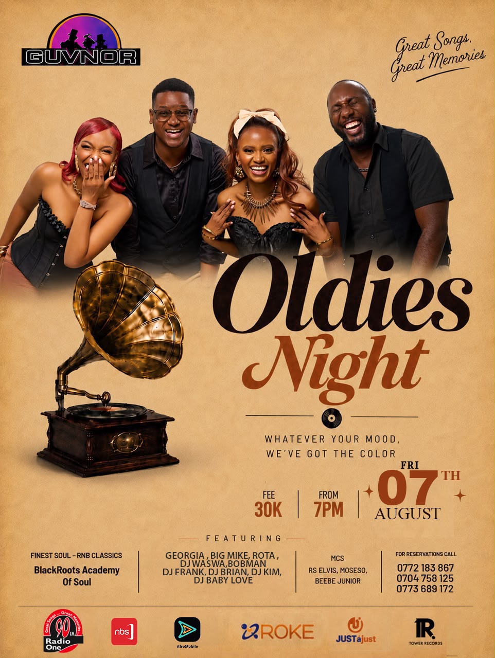 GUVNOR OLDIES NIGHT