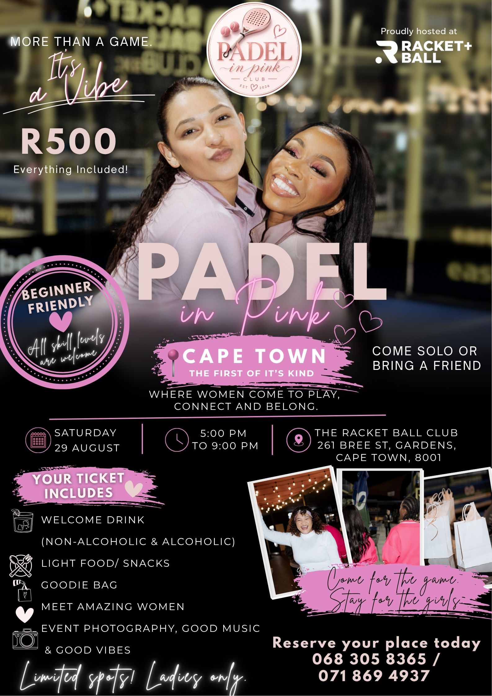 Padel in Pink Cape Town