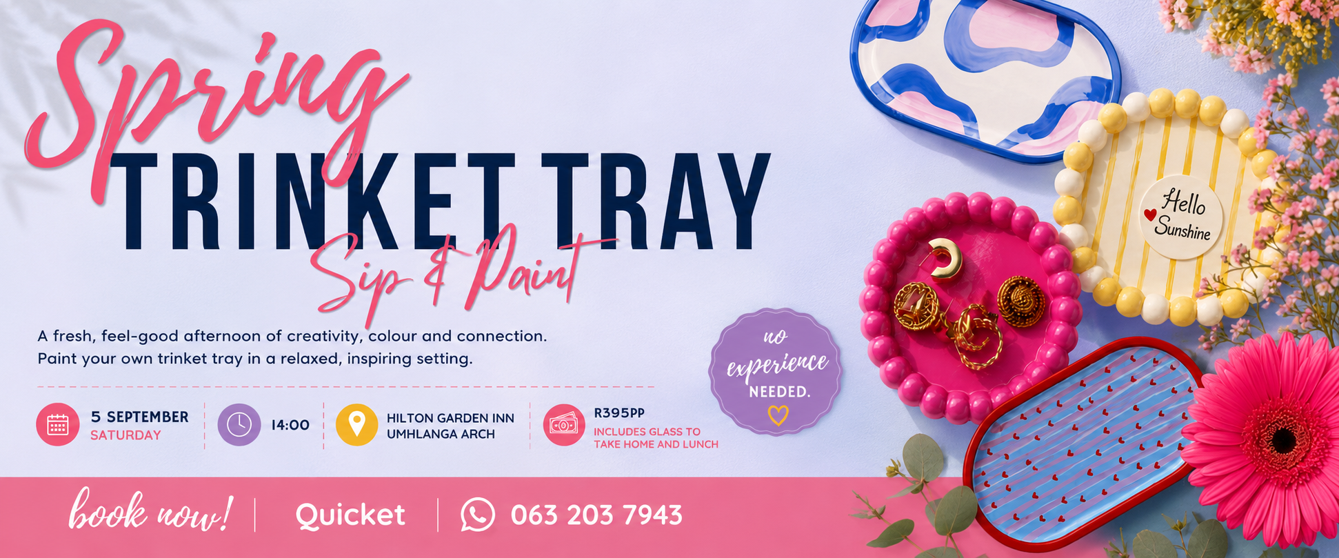 Trinket Tray Sip & Paint - Celebrating Spring - Umhlanga