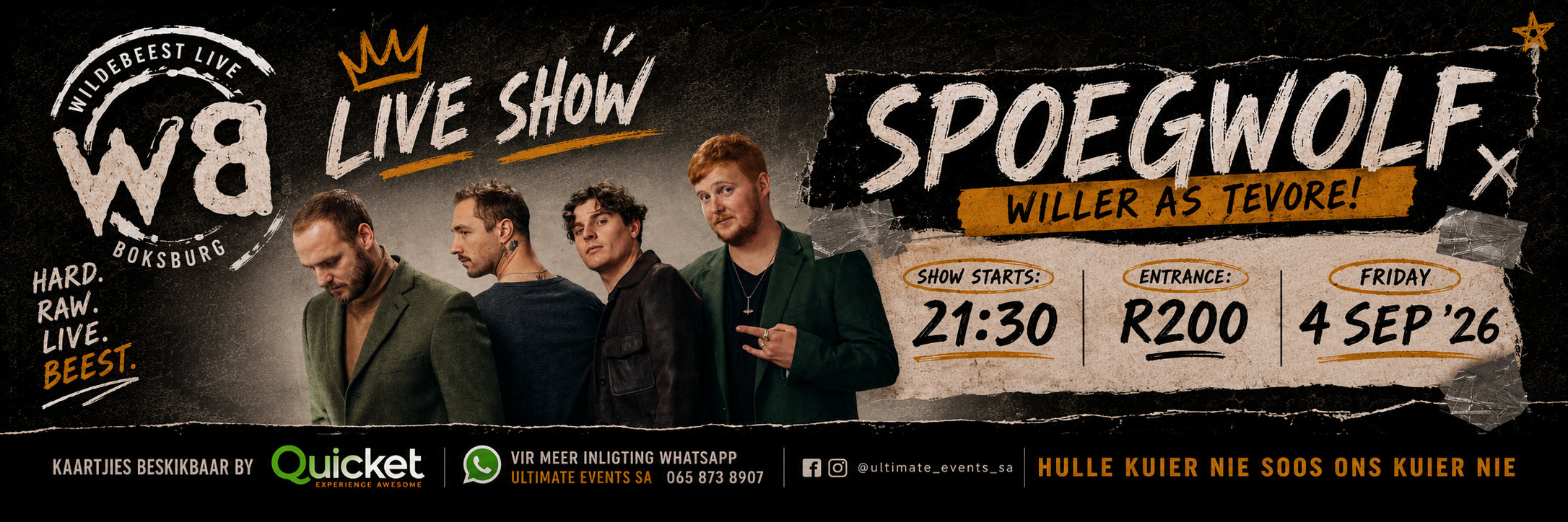 SPOEGWOLF - WILDEBEEST LIVE BOKSBURG