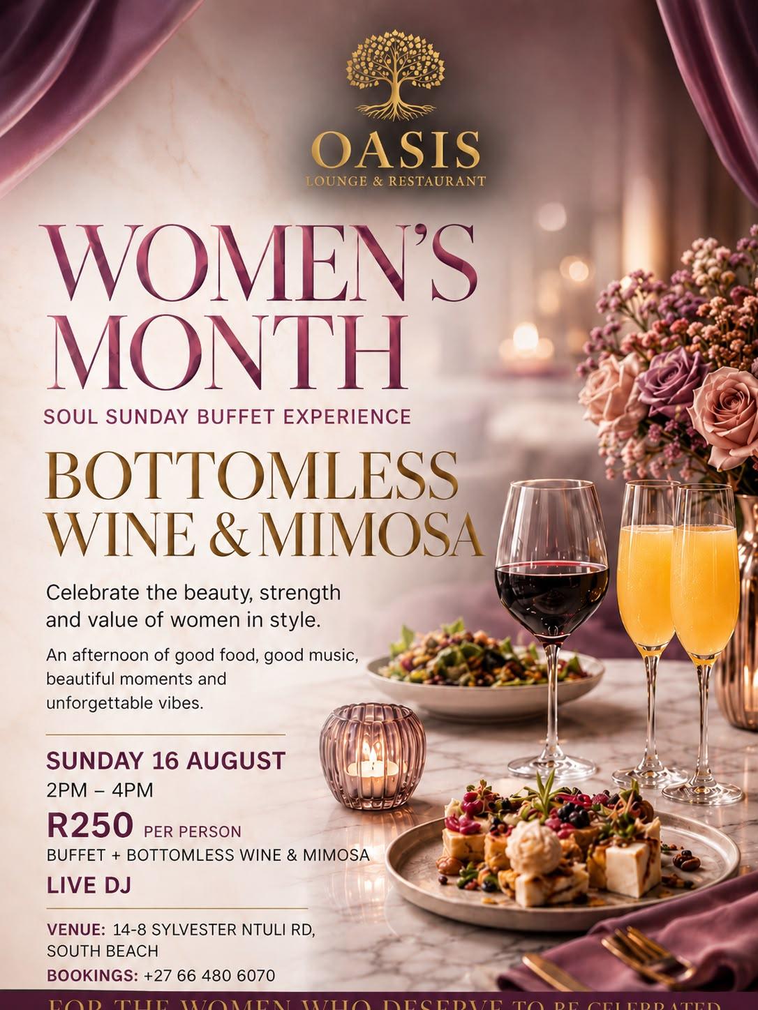 Oasis Restaurant Women's Month Buffet Experience