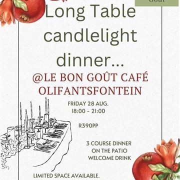 Long table candlelight dinner photo 1