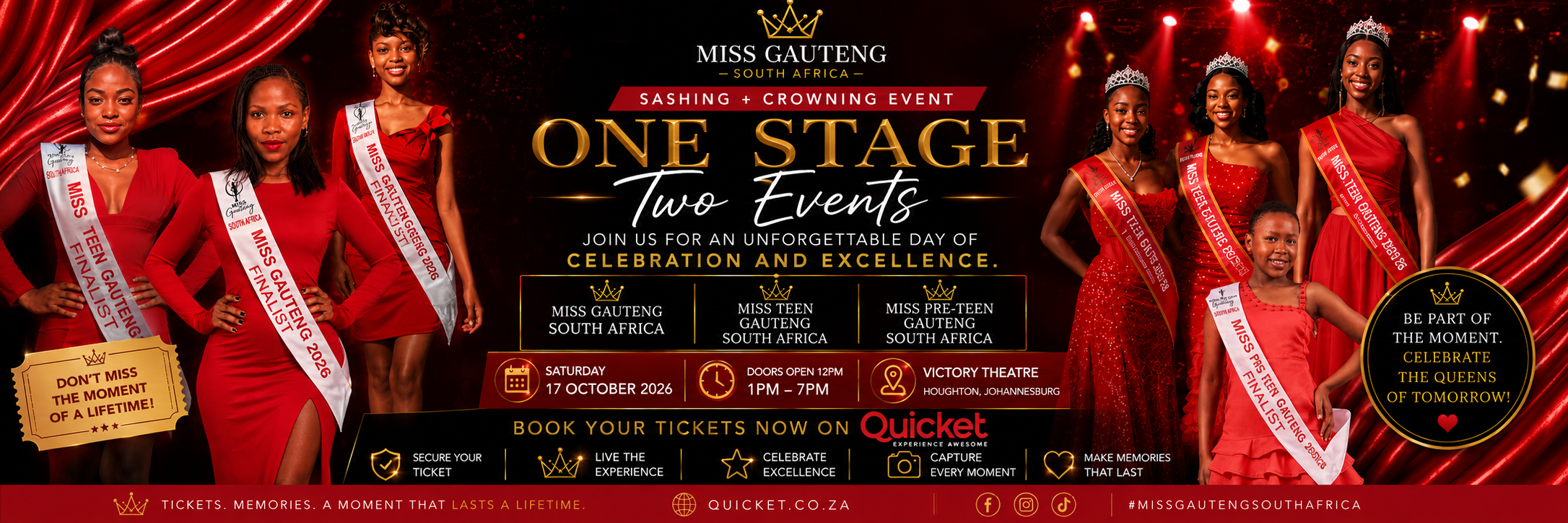 Miss Gauteng South Africa Crown + Sashing Event