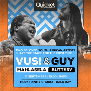Vusi Mahlasela & Guy Buttery live at the Holy Trinity Church, Kalk Bay
