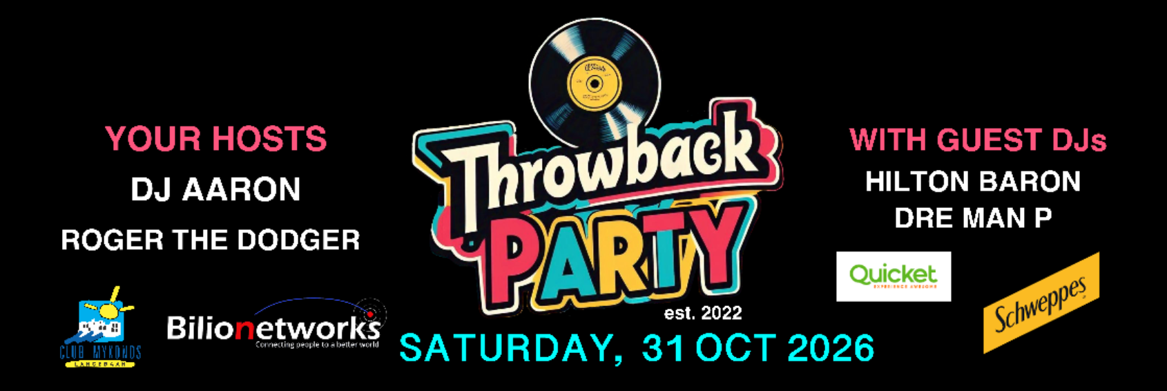 Throwback Party 31 October 2026