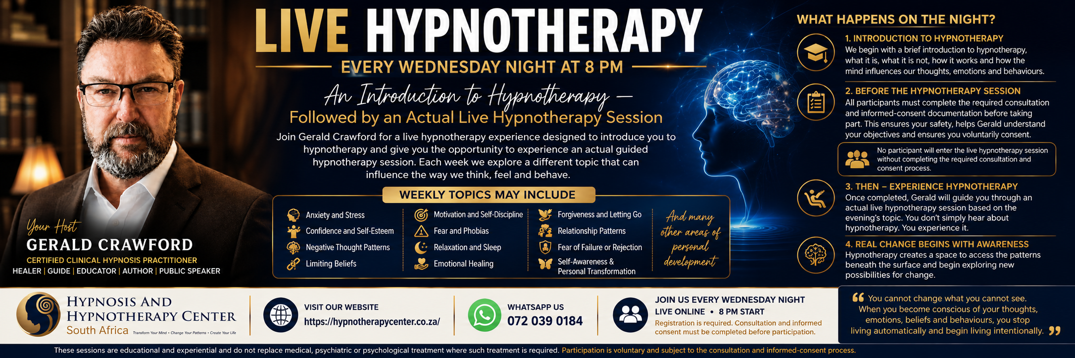 LIVE HYPNOTHERAPY GROUP SESSION