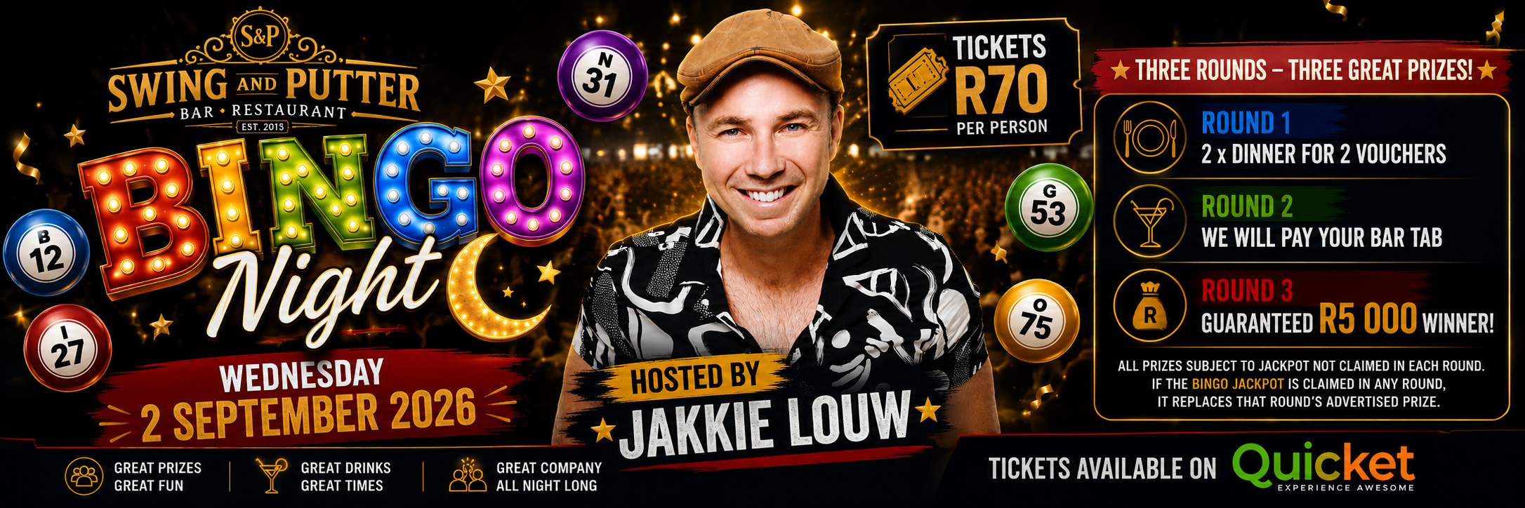 Bingo @ The Swing & Putter Hosted By Jakkie Louw