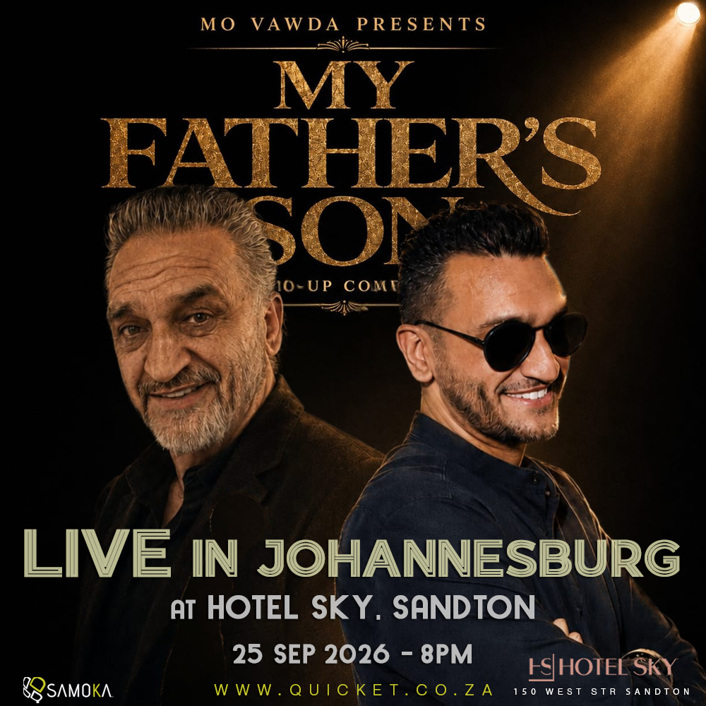 My Fathers Son - Mo Vawda - LIVE in Johannesburg at HOTEL SKY, Sandton 25 Sep 2026
