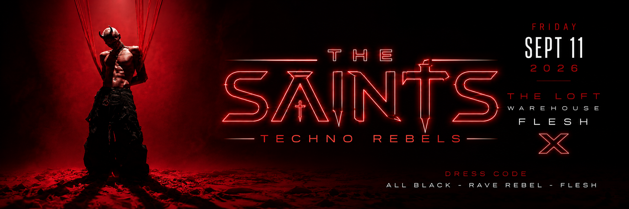 The Saints - Warehouse Rave - The Loft - 11 September - Black Dress Code - Book Now