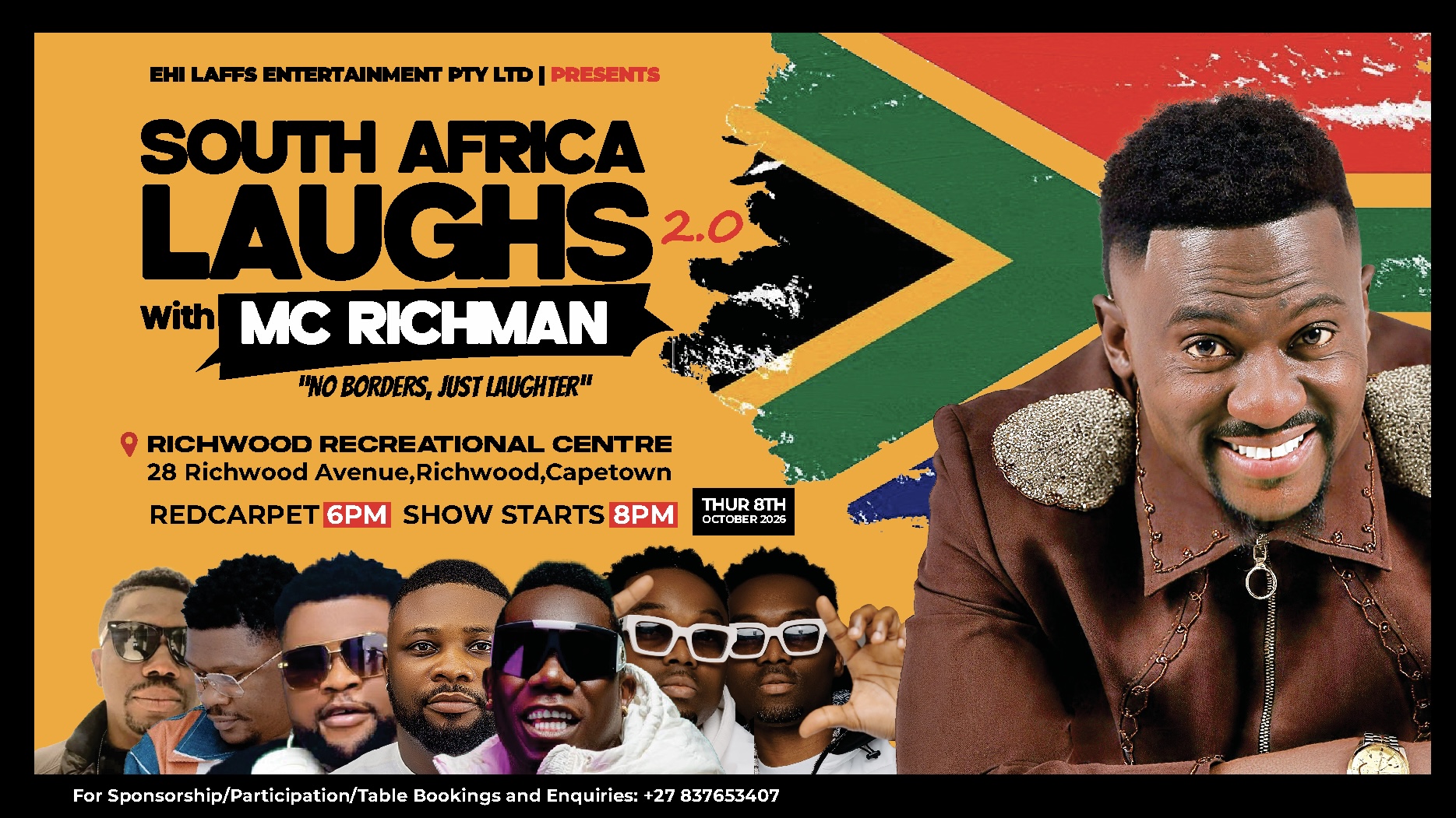 South Africa Laughs 2:0 with MC Richman in Capetown