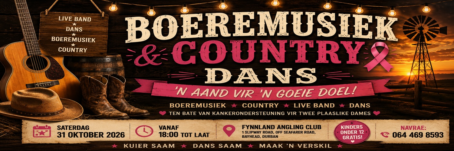 Boeremusiek & Country Dans – ’n Aand vir ’n Goeie Doel